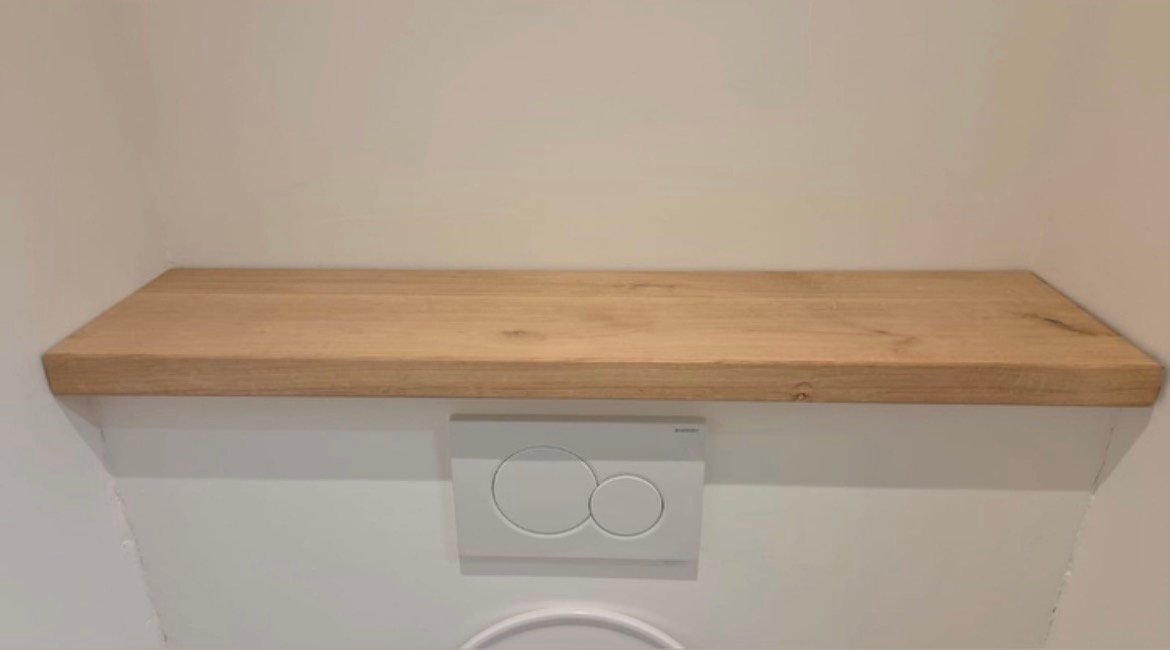 Wandplank Rechte Kant afwerking – massief eiken wandplank – massief eiken België