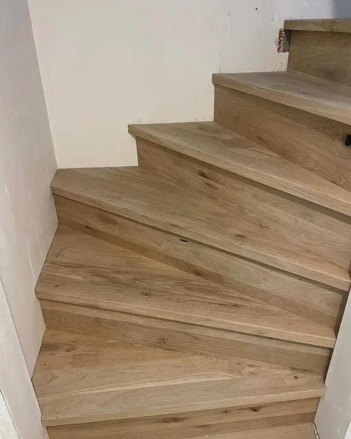 Kwarttrap in massief eiken